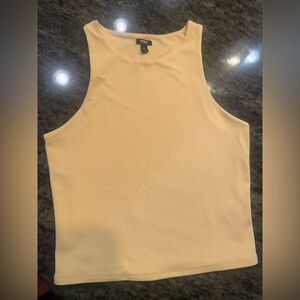 Express Body Contour Compression High Neck Cropped Tank - size M - yellow